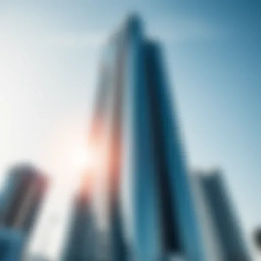 The stunning facade of Tiara East Tower basking in Dubai's sunlight