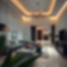 Luxurious interior of a two-bedroom apartment in Dubai