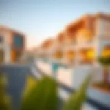 Aerial view of Wasl Properties in Ras Al Khor showcasing modern architecture