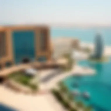 Spectacular View of Yas Island Attractions View of Yas Island attractions from hotel