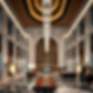 Grand Entrance of Yas Island Rotana Luxurious lobby of Yas Island Rotana