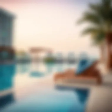 Stunning pool view at Yas Island Rotana