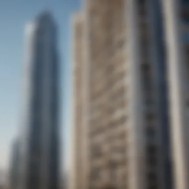 Professional painters working on a high-rise building in Dubai