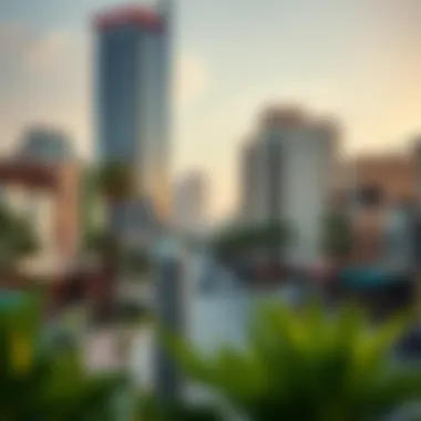 Vibrant community surrounding Kawakeb Building in Dubai