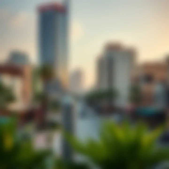 Vibrant community surrounding Kawakeb Building in Dubai