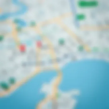 A map highlighting ideal locations for long stay apartments in Dubai