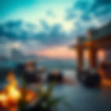 Opulent Terrace with Fire Pit Opulent terrace with fire pit and stunning views