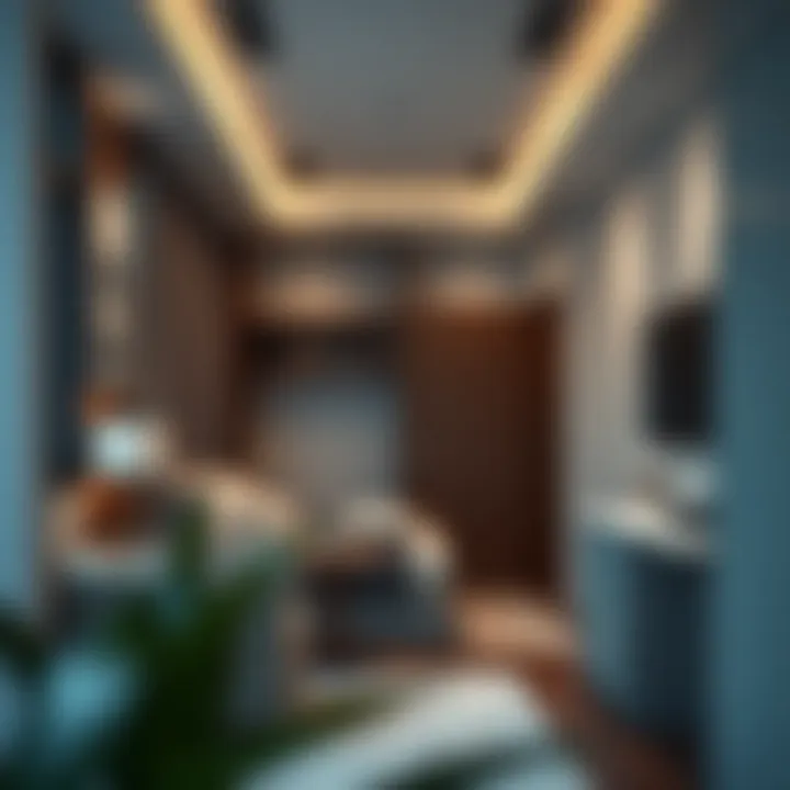 Interior view of a comfortable marine staff housing unit