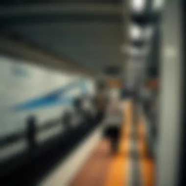 A bustling metro platform with commuters reflecting urban connectivity