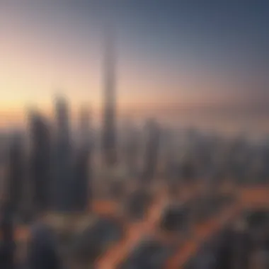 The skyline of Dubai representing economic growth