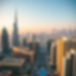 Aerial view of Dubai skyline showcasing modern architecture