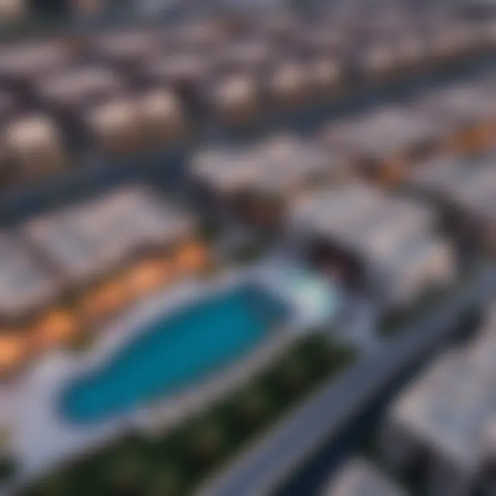 Aerial View of DAMAC Hills 2 Aerial view of DAMAC Hills 2 showcasing luxury villas