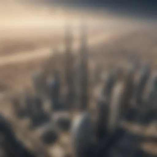 Aerial view of Dubai skyline showcasing modern architecture