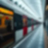 Dubai Metro train in motion