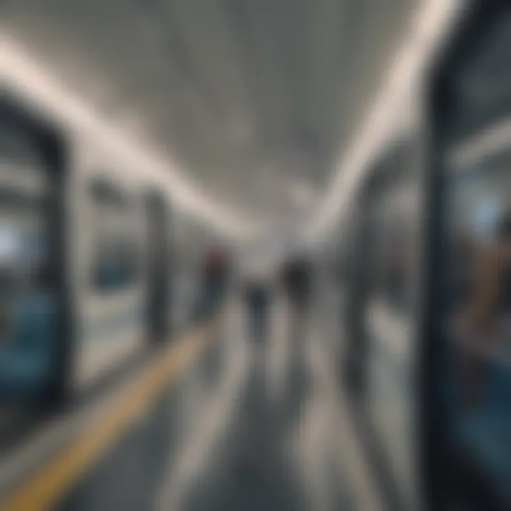 Passengers utilizing the Dubai Metro for daily commute