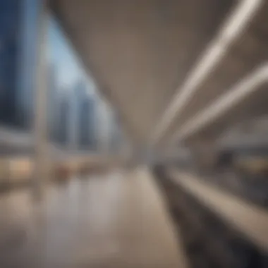 Overview of a Dubai Metro station showcasing architectural design