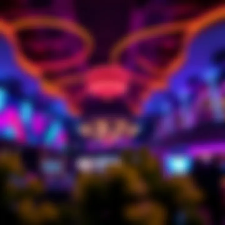 Innovative entertainment venue filled with vibrant lights