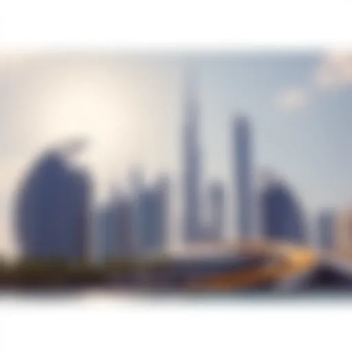 Futuristic Skyline of Dubai Futuristic skyline of Dubai showcasing new architectural wonders