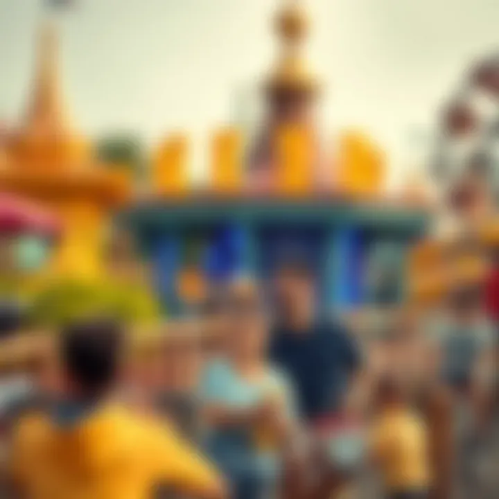 Family Attractions at Riverland Dubai Families enjoying various attractions within Riverland Dubai