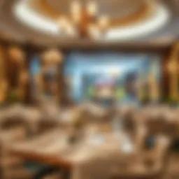 A captivating view of the elegant dining area in one of Sahara Mall's restaurants, showcasing its ambiance.