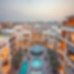 Aerial view of Tasheel Al Quoz Mall showcasing its modern architecture