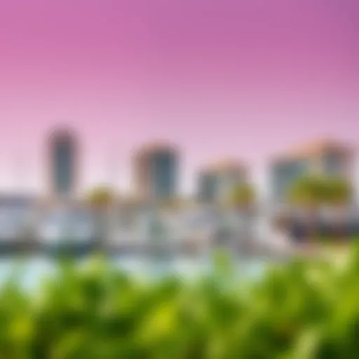 Panoramic View of The Point Marina Dubai A panoramic view of The Point Marina Dubai showcasing its stunning waterfront architecture