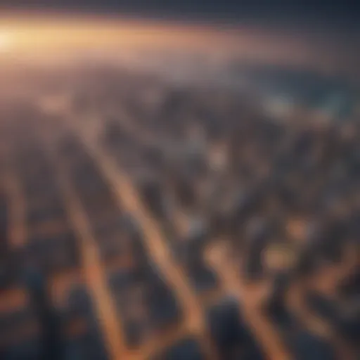 Aerial view of Dubai skyline showcasing business districts