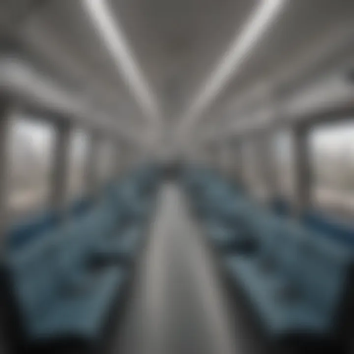 Inside view of a Dubai Metro train filled with commuters