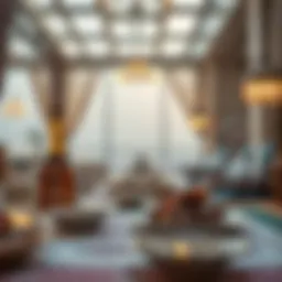 Traditional Ramadan iftar setting with dates and water