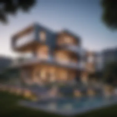 Architectural Facade of Vida The Hills Residence Stunning architectural facade of Vida The Hills Residence